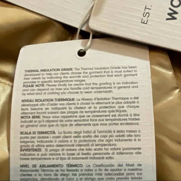 New! Woolrich Quilted Gold Puffer Down Jacket Sz M - Picture 10 of 15